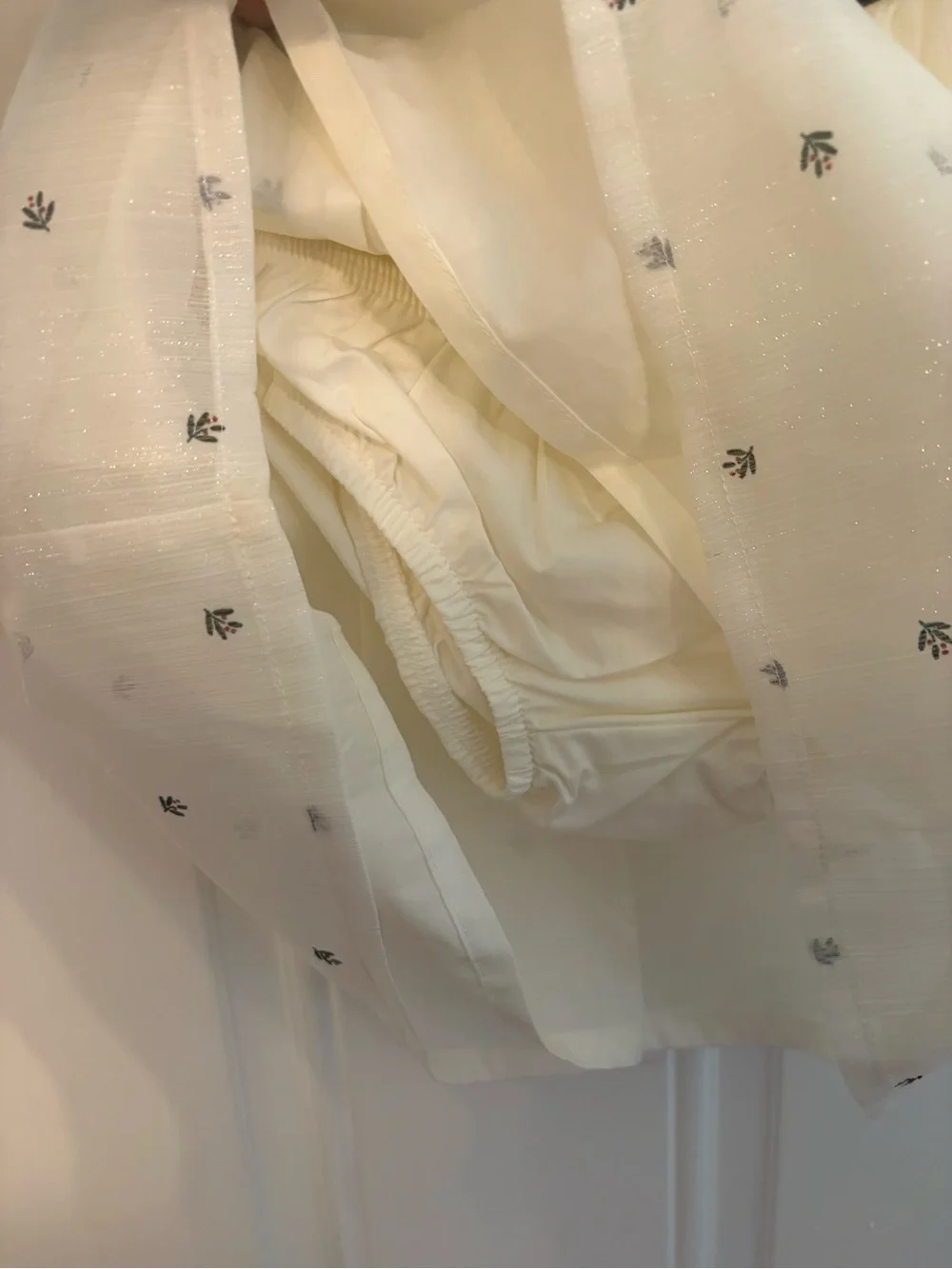 Carter's Cream Dress with Black Floral Accents and bow